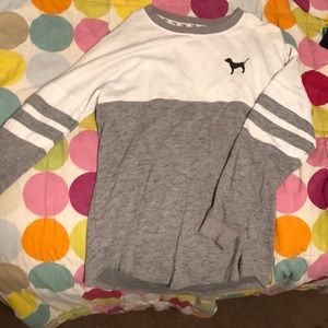 Victoria Secret PINK terry raglan long sleeve top